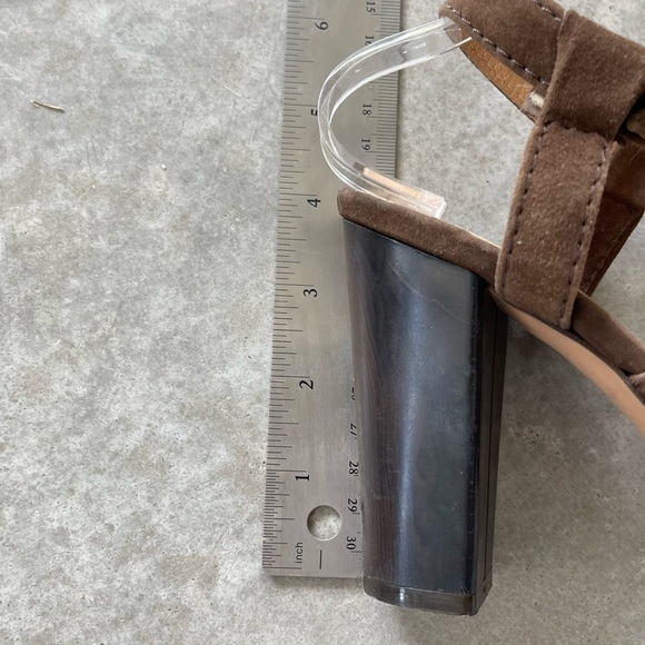 Nanette Lepore Strappy Suede Heels Buckles Bows - Picture 4 of 7